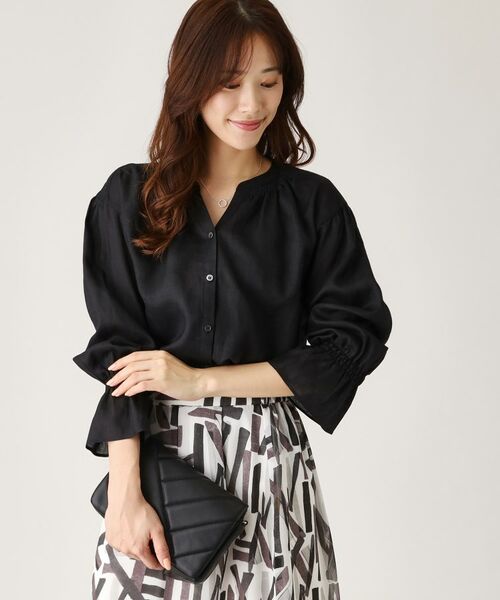 COUP DE CHANCE / クードシャンス シャツ・ブラウス | 【ラミー100％／洗える】ギャザーブラウス | 詳細5