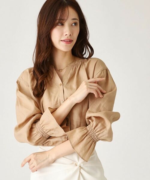 COUP DE CHANCE / クードシャンス シャツ・ブラウス | 【ラミー100％／洗える】ギャザーブラウス | 詳細9