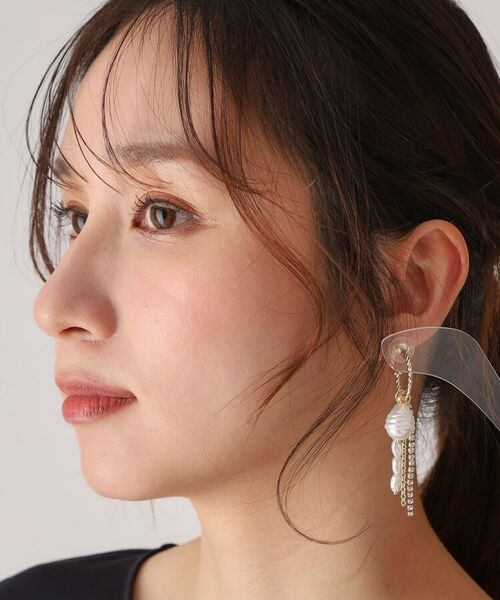 COUP DE CHANCE / クードシャンス ピアス・イヤリング | パール＆グリッターのフリンジピアス | 詳細5