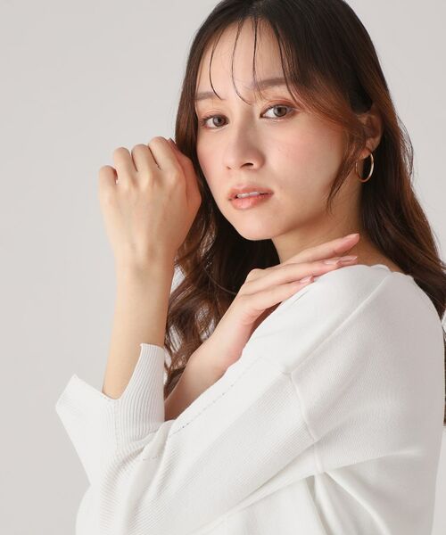 COUP DE CHANCE / クードシャンス ニット・セーター | 【洗える】ビーズ刺しゅうニットトップス | 詳細1