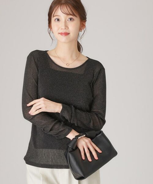 COUP DE CHANCE / クードシャンス カットソー | 【洗える／レイヤードスタイル】ラメプルオーバー | 詳細1