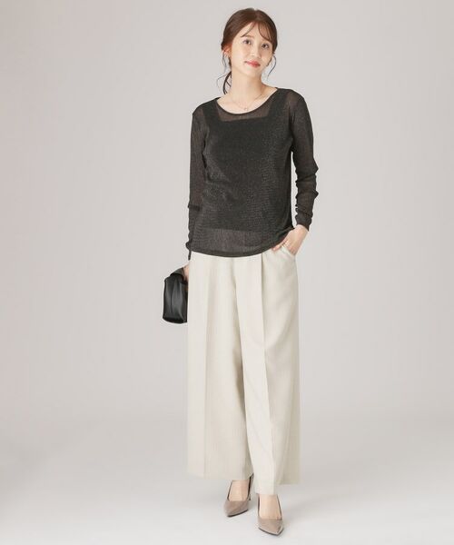 COUP DE CHANCE / クードシャンス カットソー | 【洗える／レイヤードスタイル】ラメプルオーバー | 詳細2