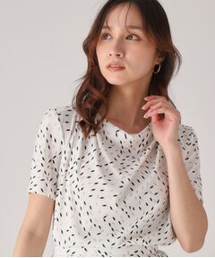 COUP DE CHANCE / クードシャンス カットソー | 【洗える／日本製】ジオメトリック柄カットソー