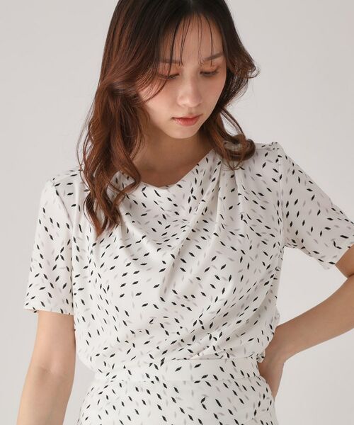 COUP DE CHANCE / クードシャンス カットソー | 【洗える/日本製】ジオメトリック柄カットソー | 詳細1