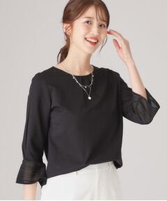 COUP DE CHANCE / クードシャンス シャツ・ブラウス | 【洗える／日本製／きれいめジャージ素材】レース使いプルオーバー