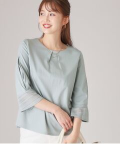 COUP DE CHANCE / クードシャンス シャツ・ブラウス | 【洗える／日本製／きれいめジャージ素材】レース使いプルオーバー