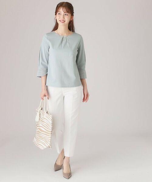 COUP DE CHANCE / クードシャンス シャツ・ブラウス | 【洗える/日本製/きれいめジャージ素材】レース使いプルオーバー | 詳細10