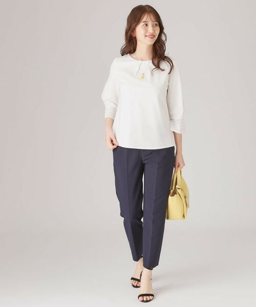 COUP DE CHANCE / クードシャンス シャツ・ブラウス | 【洗える/日本製/きれいめジャージ素材】レース使いプルオーバー | 詳細2