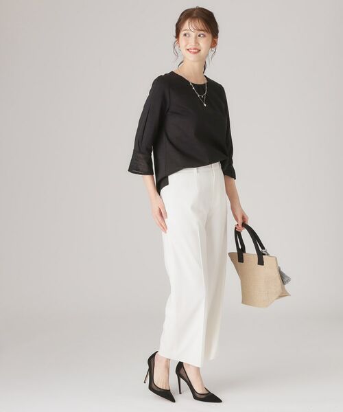 COUP DE CHANCE / クードシャンス シャツ・ブラウス | 【洗える/日本製/きれいめジャージ素材】レース使いプルオーバー | 詳細7