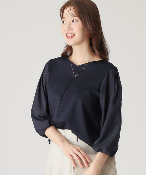 COUP DE CHANCE / クードシャンス カットソー | 【洗える/日本製/袖の異素材使い】ジャージプルオーバー | 詳細6