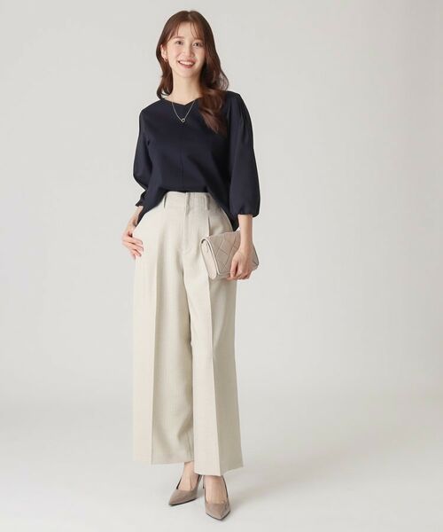 COUP DE CHANCE / クードシャンス カットソー | 【洗える/日本製/袖の異素材使い】ジャージプルオーバー | 詳細7