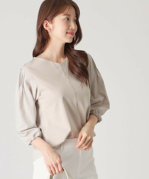 COUP DE CHANCE / クードシャンス カットソー | 【洗える/日本製/袖の異素材使い】ジャージプルオーバー | 詳細9