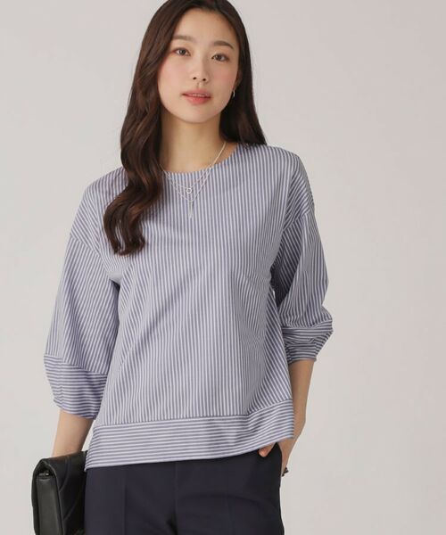 COUP DE CHANCE / クードシャンス カットソー | 【洗える／日本製／】ストライプ柄ジャージのトップス | 詳細10
