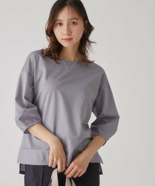 COUP DE CHANCE / クードシャンス カットソー | 【洗える／日本製／】ストライプ柄ジャージのトップス | 詳細21