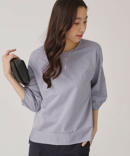 COUP DE CHANCE / クードシャンス カットソー | 【洗える／日本製／】ストライプ柄ジャージのトップス | 詳細9