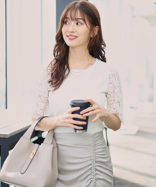 COUP DE CHANCE / クードシャンス ニット・セーター | 【洗える】華やかなレース袖ニットトップス | 詳細1