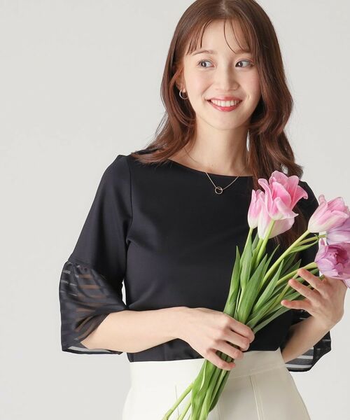 COUP DE CHANCE / クードシャンス カットソー | 【洗える/日本製】袖デザインのジャージプルオーバー | 詳細5