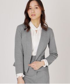 白と2点新品毎年定番♡クードシャンス　デニム調ノーカラージャケット　38 公式】COUP DE CHANCE（クードシャンス）の通販 | ノーカラー