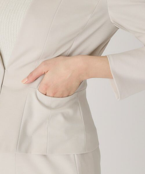 COUP DE CHANCE / クードシャンス ノーカラージャケット | 【洗える／日本製】細見えカラーレスジャケット | 詳細28