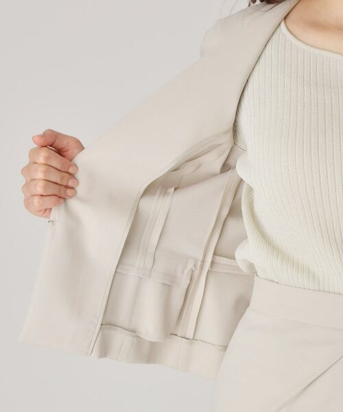 COUP DE CHANCE / クードシャンス ノーカラージャケット | 【洗える／日本製】細見えカラーレスジャケット | 詳細30