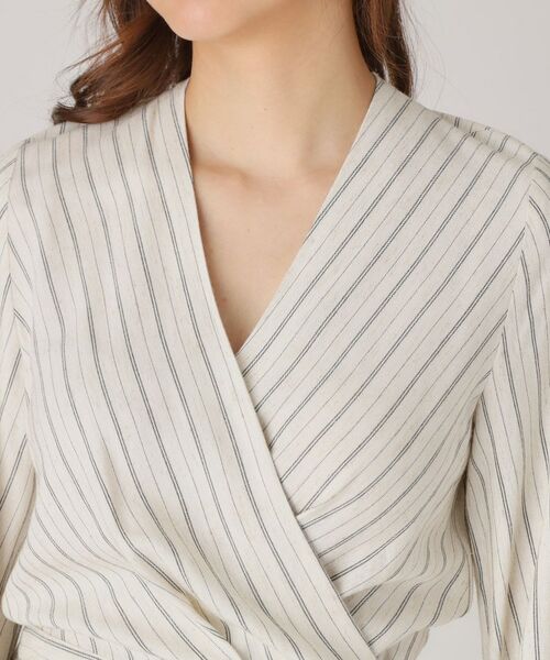 COUP DE CHANCE / クードシャンス ロング・マキシ丈ワンピース | 【洗える】ストライプ柄 カシュクールワンピース | 詳細22