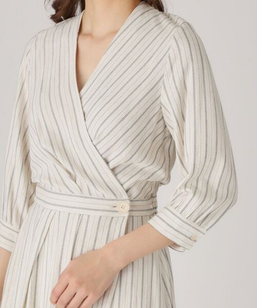 COUP DE CHANCE / クードシャンス ロング・マキシ丈ワンピース | 【洗える】ストライプ柄 カシュクールワンピース | 詳細23