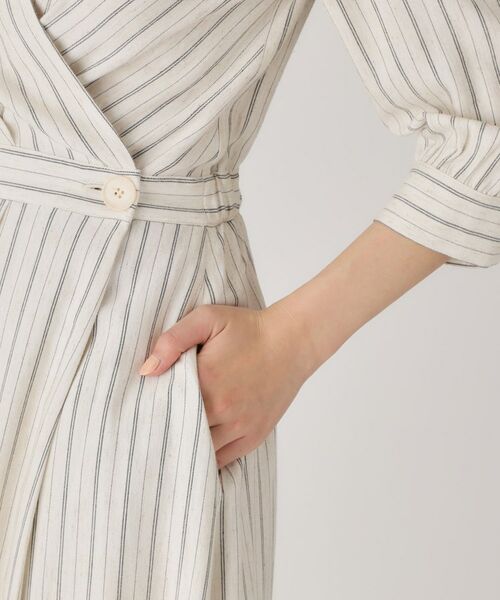 COUP DE CHANCE / クードシャンス ロング・マキシ丈ワンピース | 【洗える】ストライプ柄 カシュクールワンピース | 詳細25