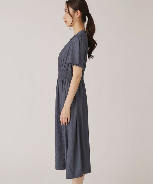 COUP DE CHANCE / クードシャンス ミニ丈・ひざ丈ワンピース | 【洗える/裏なし】ゴムシャーリングデザインのワンピース | 詳細14