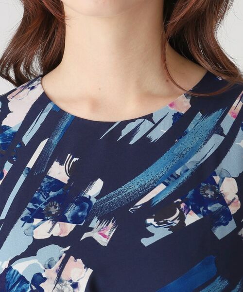 COUP DE CHANCE / クードシャンス ミニ丈・ひざ丈ワンピース | 【洗える／日本製】変形フラワー柄ワンピース | 詳細15