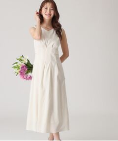 COUP DE CHANCE / クードシャンス ロング・マキシ丈ワンピース | 【洗える／日本製／麻混素材】フィットアンドフレアワンピース