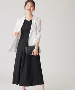 COUP DE CHANCE / クードシャンス ロング・マキシ丈ワンピース | 【洗える／日本製／麻混素材】フィットアンドフレアワンピース