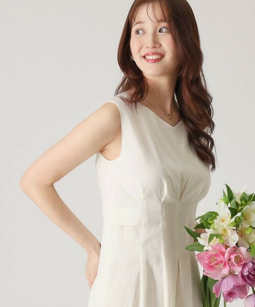 COUP DE CHANCE / クードシャンス ロング・マキシ丈ワンピース | 【洗える/日本製/麻混素材】フィットアンドフレアワンピース | 詳細1