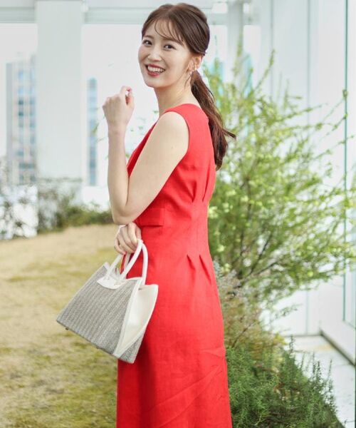 COUP DE CHANCE / クードシャンス ロング・マキシ丈ワンピース | 【洗える/日本製/麻混素材】フィットアンドフレアワンピース | 詳細11