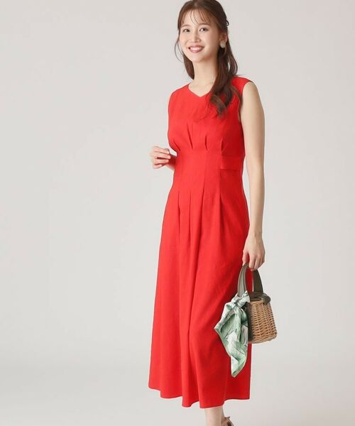COUP DE CHANCE / クードシャンス ロング・マキシ丈ワンピース | 【洗える/日本製/麻混素材】フィットアンドフレアワンピース | 詳細12