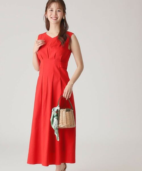 COUP DE CHANCE / クードシャンス ロング・マキシ丈ワンピース | 【洗える/日本製/麻混素材】フィットアンドフレアワンピース | 詳細13