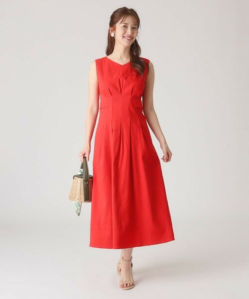 COUP DE CHANCE / クードシャンス ロング・マキシ丈ワンピース | 【洗える/日本製/麻混素材】フィットアンドフレアワンピース | 詳細14