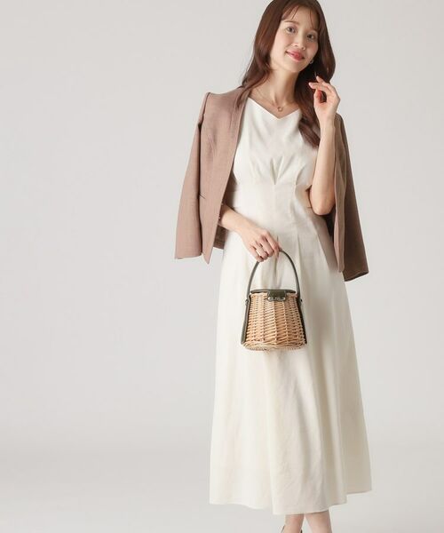 COUP DE CHANCE / クードシャンス ロング・マキシ丈ワンピース | 【洗える/日本製/麻混素材】フィットアンドフレアワンピース | 詳細2