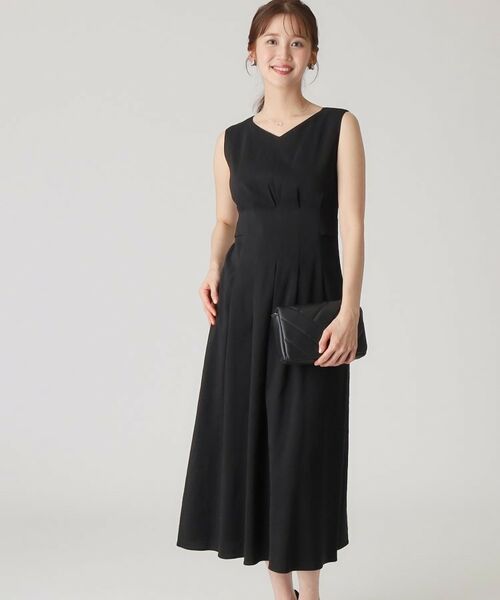 COUP DE CHANCE / クードシャンス ロング・マキシ丈ワンピース | 【洗える/日本製/麻混素材】フィットアンドフレアワンピース | 詳細5