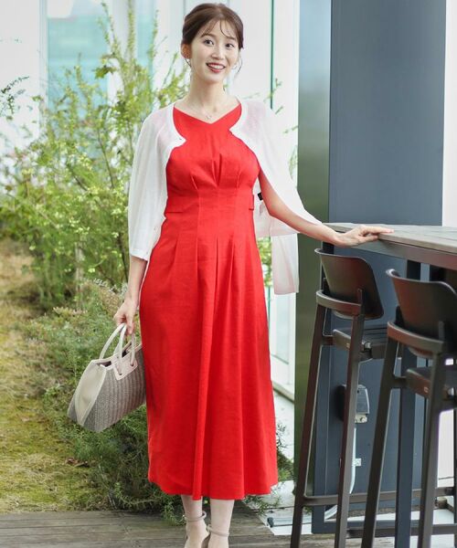 COUP DE CHANCE / クードシャンス ロング・マキシ丈ワンピース | 【洗える/日本製/麻混素材】フィットアンドフレアワンピース | 詳細9