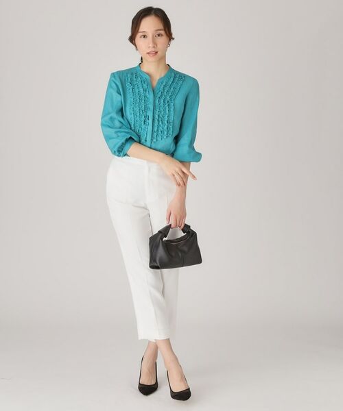 COUP DE CHANCE / クードシャンス ショート・ハーフ・半端丈パンツ | 【手洗い可／日本製】タックレテーパードパンツ | 詳細1