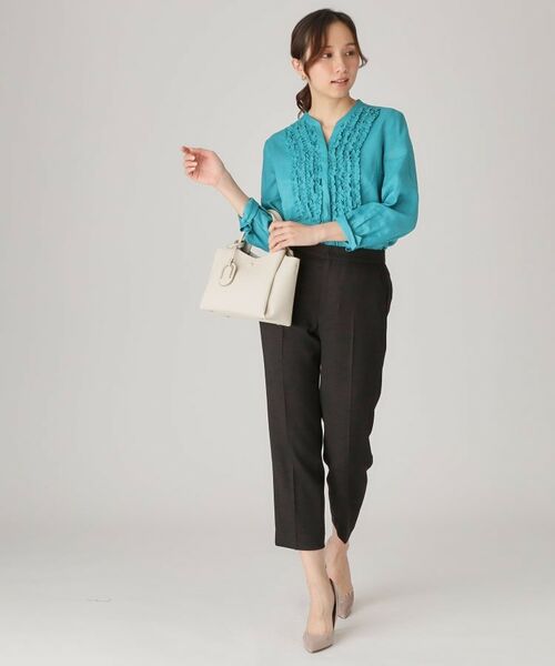 COUP DE CHANCE / クードシャンス ショート・ハーフ・半端丈パンツ | 【手洗い可／日本製】タックレテーパードパンツ | 詳細11