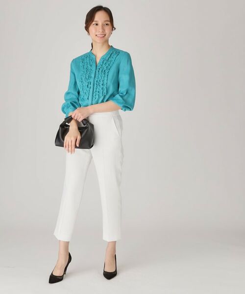 COUP DE CHANCE / クードシャンス ショート・ハーフ・半端丈パンツ | 【手洗い可／日本製】タックレテーパードパンツ | 詳細2