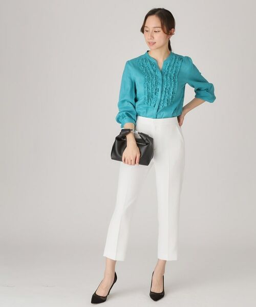 COUP DE CHANCE / クードシャンス ショート・ハーフ・半端丈パンツ | 【手洗い可／日本製】タックレテーパードパンツ | 詳細3