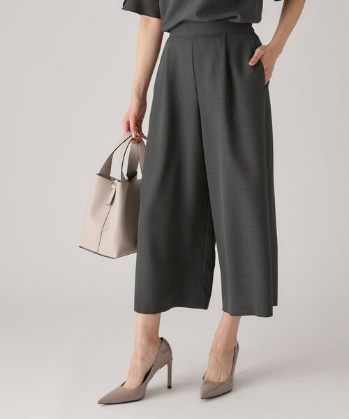 COUP DE CHANCE / クードシャンス ショート・ハーフ・半端丈パンツ | 【洗える/ウエストゴム】ストレートワイドパンツ | 詳細1