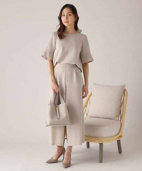 COUP DE CHANCE / クードシャンス ショート・ハーフ・半端丈パンツ | 【洗える/ウエストゴム】ストレートワイドパンツ | 詳細10