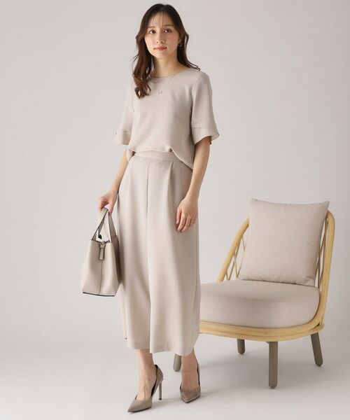 COUP DE CHANCE / クードシャンス ショート・ハーフ・半端丈パンツ | 【洗える/ウエストゴム】ストレートワイドパンツ | 詳細11