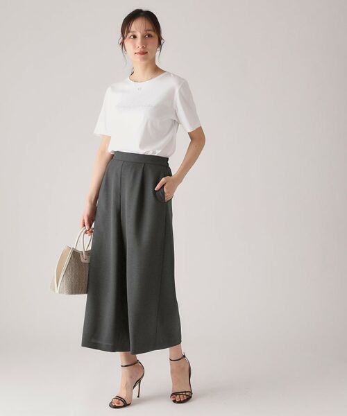 COUP DE CHANCE / クードシャンス ショート・ハーフ・半端丈パンツ | 【洗える/ウエストゴム】ストレートワイドパンツ | 詳細3