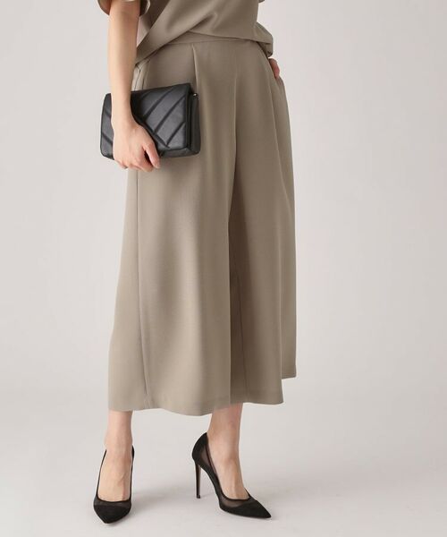 COUP DE CHANCE / クードシャンス ショート・ハーフ・半端丈パンツ | 【洗える/ウエストゴム】ストレートワイドパンツ | 詳細5