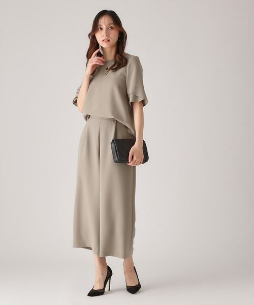 COUP DE CHANCE / クードシャンス ショート・ハーフ・半端丈パンツ | 【洗える/ウエストゴム】ストレートワイドパンツ | 詳細6