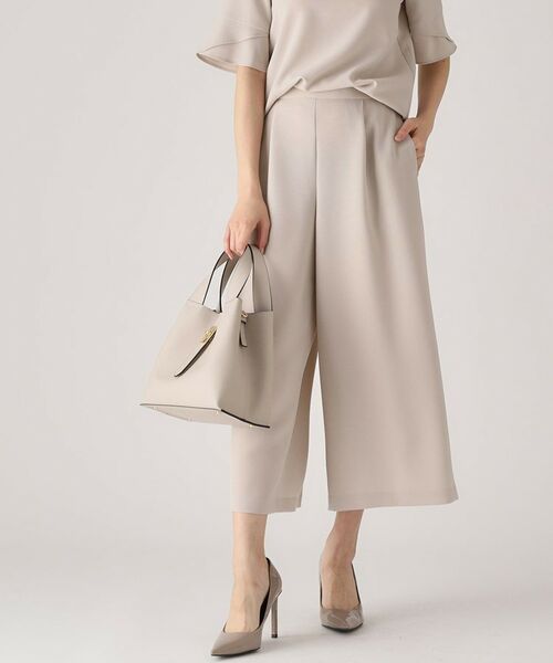 COUP DE CHANCE / クードシャンス ショート・ハーフ・半端丈パンツ | 【洗える/ウエストゴム】ストレートワイドパンツ | 詳細9